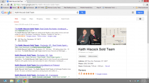 An example of a businesses Google+ page and their reviews on Google search results.