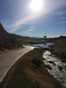 Wolf Creek Golf Club & Resort - View of signature hole #17 green.
