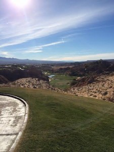 Wolf Creek Golf Club & Resort - View from signature hole #17 tee.