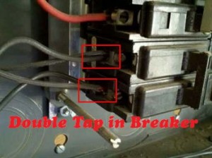 Double Taps in the breaker box is a common inspection finding