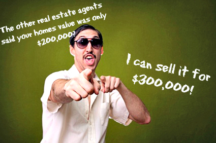 Pricing the home with the real estate agent who offers to list the home for the highest price is a common mistake!