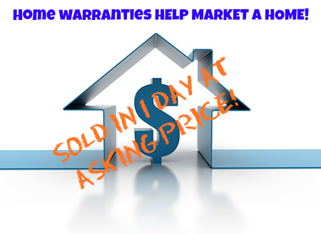 Home Warranties help market a home and often help sell faster and for more money!